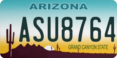 AZ license plate ASU8764