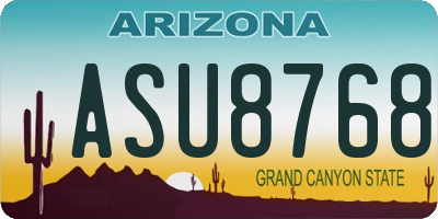 AZ license plate ASU8768