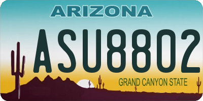 AZ license plate ASU8802