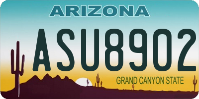 AZ license plate ASU8902