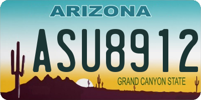 AZ license plate ASU8912
