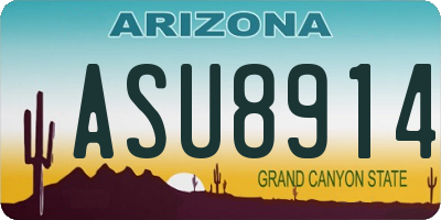 AZ license plate ASU8914