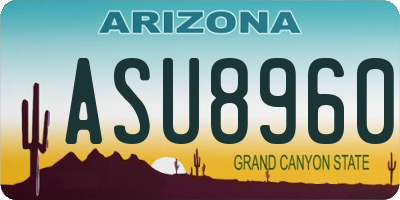 AZ license plate ASU8960