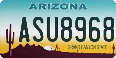 AZ license plate ASU8968