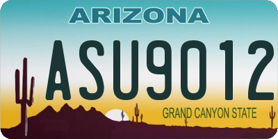 AZ license plate ASU9012