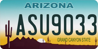 AZ license plate ASU9033
