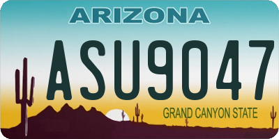 AZ license plate ASU9047