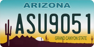 AZ license plate ASU9051