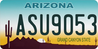 AZ license plate ASU9053