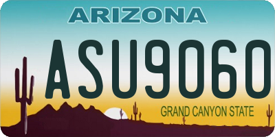 AZ license plate ASU9060