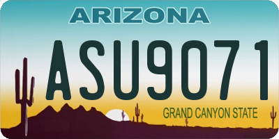 AZ license plate ASU9071