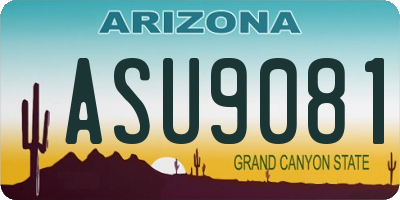 AZ license plate ASU9081