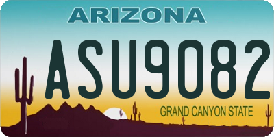 AZ license plate ASU9082