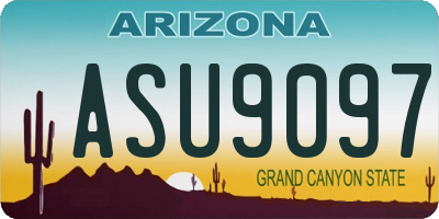 AZ license plate ASU9097