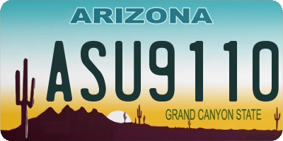 AZ license plate ASU9110
