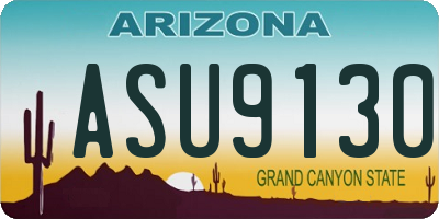 AZ license plate ASU9130