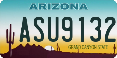 AZ license plate ASU9132