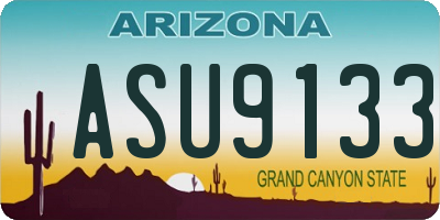 AZ license plate ASU9133