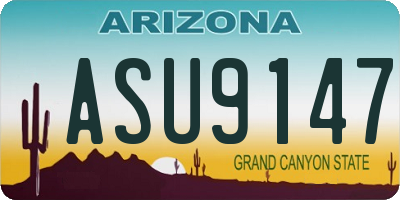 AZ license plate ASU9147