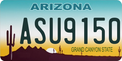 AZ license plate ASU9150