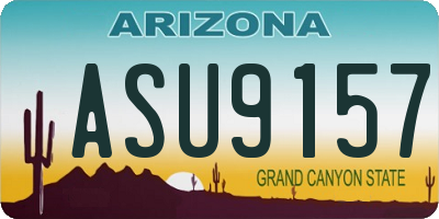 AZ license plate ASU9157