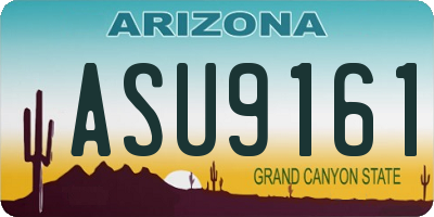 AZ license plate ASU9161
