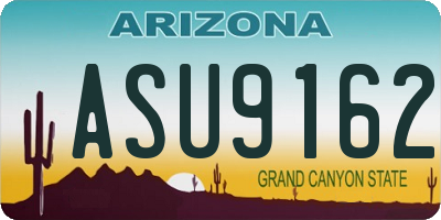 AZ license plate ASU9162