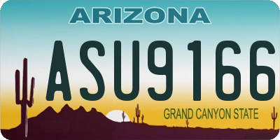 AZ license plate ASU9166