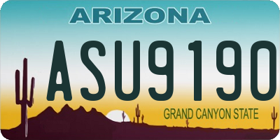 AZ license plate ASU9190