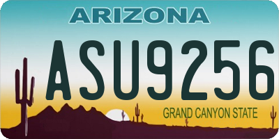 AZ license plate ASU9256