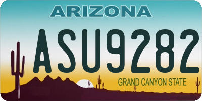 AZ license plate ASU9282