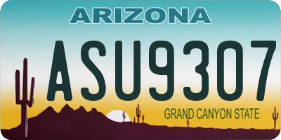 AZ license plate ASU9307