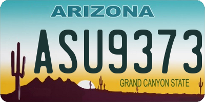 AZ license plate ASU9373