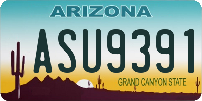 AZ license plate ASU9391