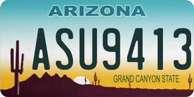 AZ license plate ASU9413