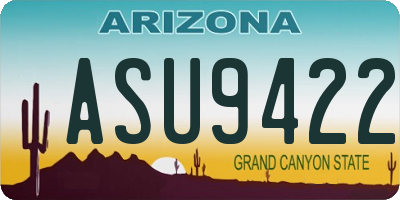 AZ license plate ASU9422