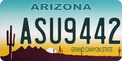 AZ license plate ASU9442