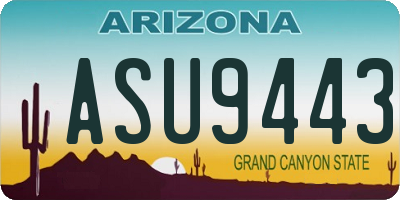 AZ license plate ASU9443