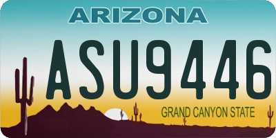 AZ license plate ASU9446
