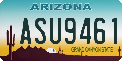 AZ license plate ASU9461