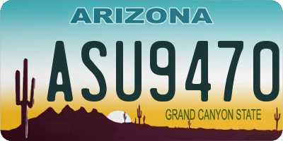 AZ license plate ASU9470
