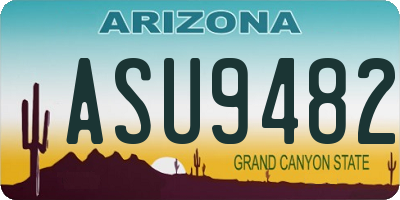 AZ license plate ASU9482