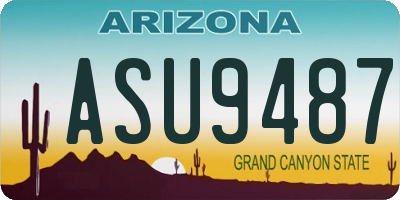 AZ license plate ASU9487