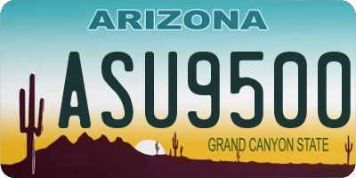AZ license plate ASU9500
