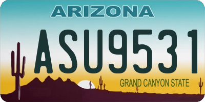 AZ license plate ASU9531