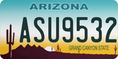 AZ license plate ASU9532