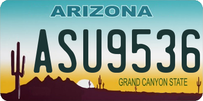 AZ license plate ASU9536