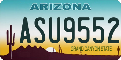 AZ license plate ASU9552