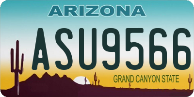 AZ license plate ASU9566