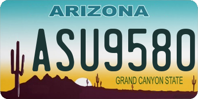 AZ license plate ASU9580